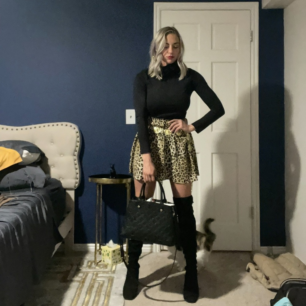 Prada Black Long Sleeve Jersey Stretch Turtleneck